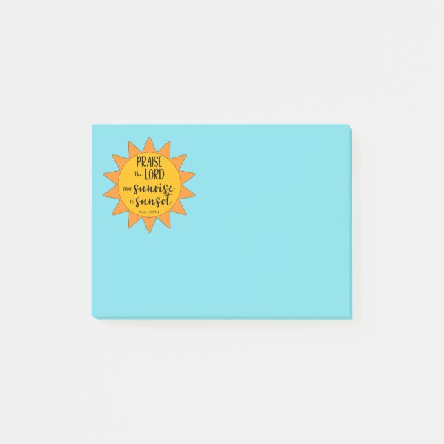 Sunshine Praise the Lord Post-it Notes (Front)