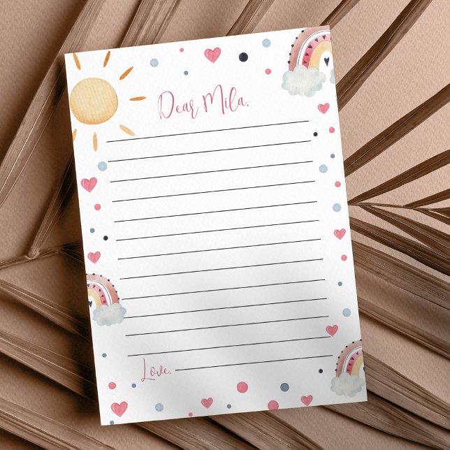 Sunshine Rainbow Time Capsule Note Message Card (Creator Uploaded)