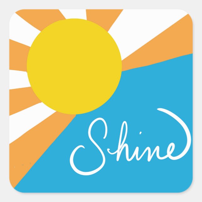 Sunshine Rays of Happiness by @ Cathy Thompson   Square Sticker (Front)