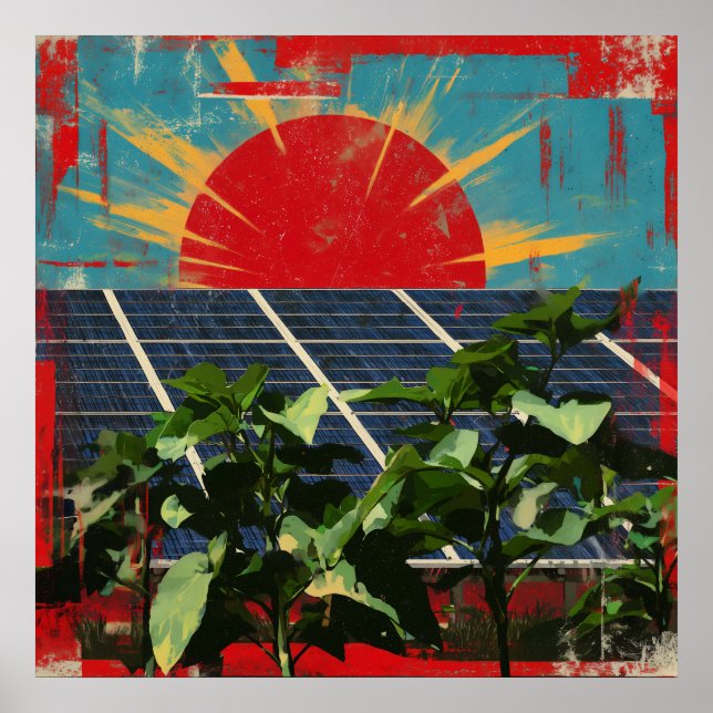 Sunshine revolution - Solarpunk Poster (Front)