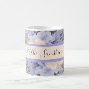 Sunshine Romantic Violet & Sage Botanical Floral  Coffee Mug