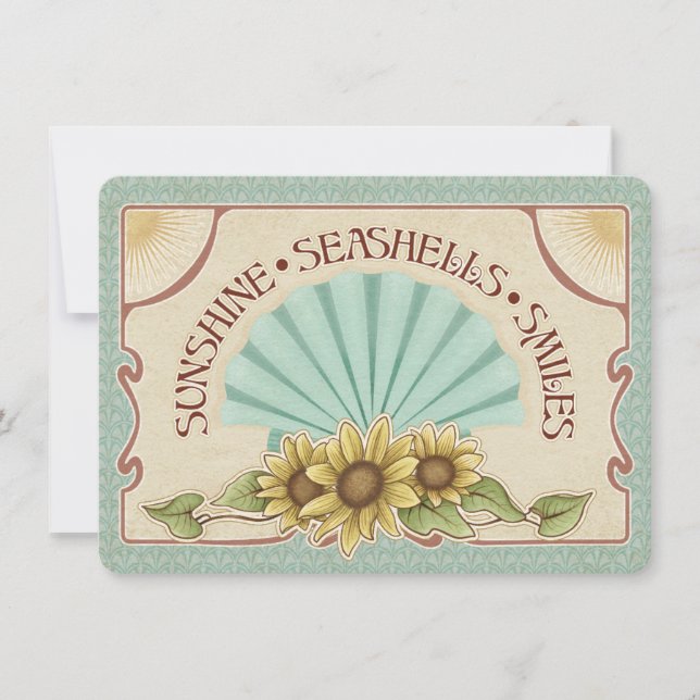 Sunshine Seashells Smiles Vintage Vibes (Front)