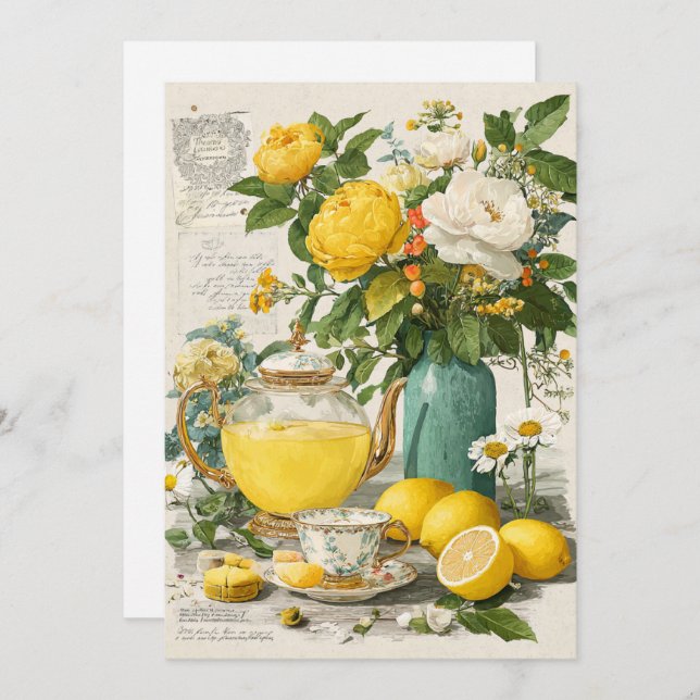 Sunshine Sips Invite | Lemon Zest  (Front/Back)