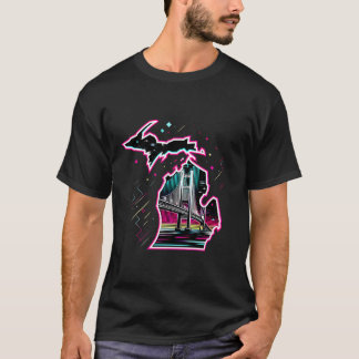 Sunshine Skyway Bridge Florida Aesthetic 80s Art T-Shirt