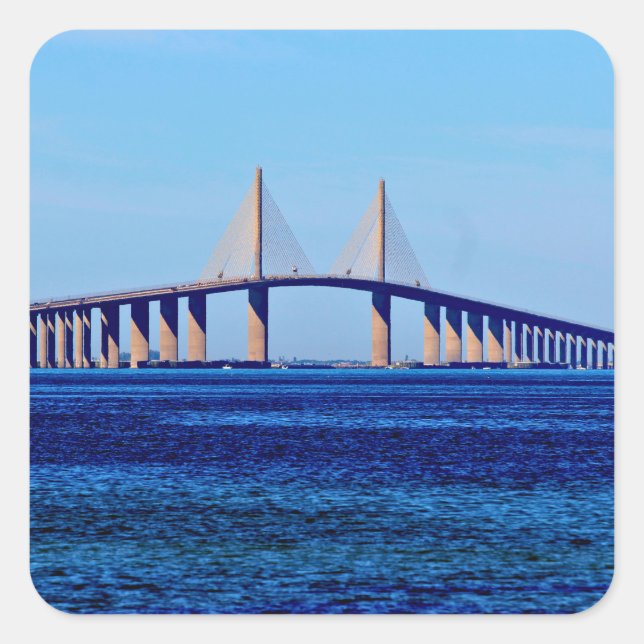 Sunshine Skyway Bridge Square Sticker (Front)