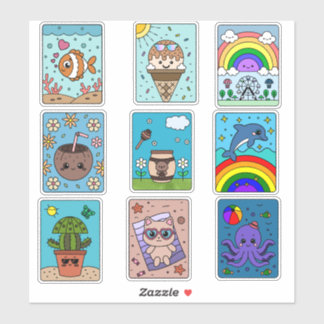 Sunshine & Sourires : Pack de stickers d'été pour