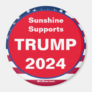 Sunshine soutient TRUMP 2024 Aimant patriotique