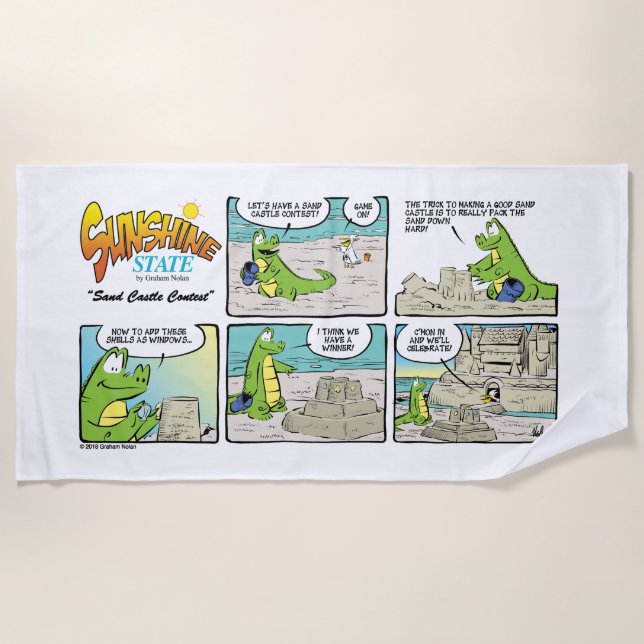 Sunshine State Beach Towel: Fun in the sun Towel (Front)