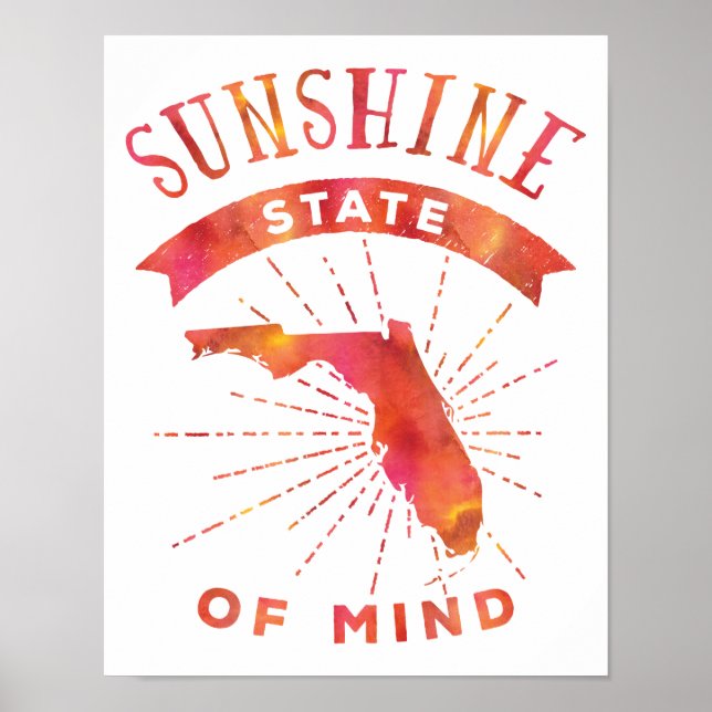 Sunshine State of Mind Florida Poster (Front)