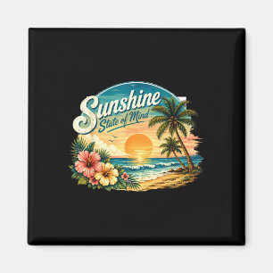 Sunshine state of mind summer vacation design magnet