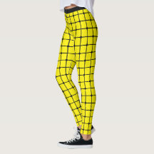 Sunshine Style: Yellow Net Design Women's Leggings