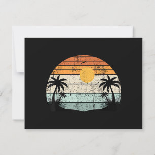 Sunshine Summer Vibes Palm Trees Beach Retro Tropi