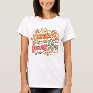 Sunshine Summer Vibes Retro Good Feeling T-Shirt