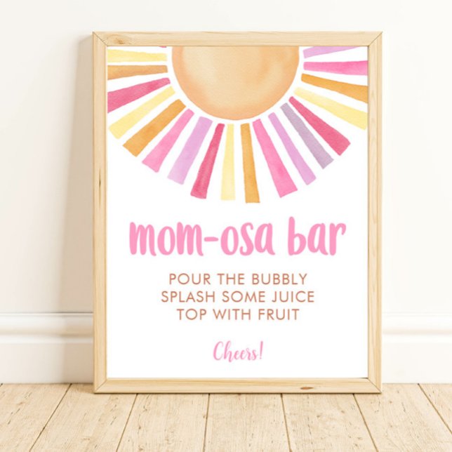 Sunshine sun mom-osa bar girl baby shower sign (Creator Uploaded)