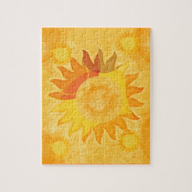 Sunshine Sun Sunburst Puzzle (Vertical)