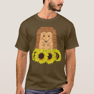 Sunshine Sunflower Animal Hedgehog Yellow Flower S T-Shirt