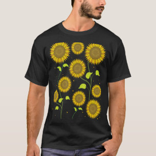 Sunshine Sunflower Hippie Flower Blossoms Nature S T-Shirt