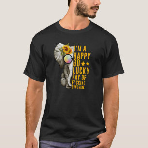Sunshine Sunflower Positive  Elephant  Women Girl  T-Shirt
