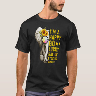 Sunshine Sunflower Positive Quote Elephant Women G T-Shirt