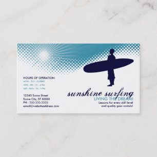 sunshine surfing business card