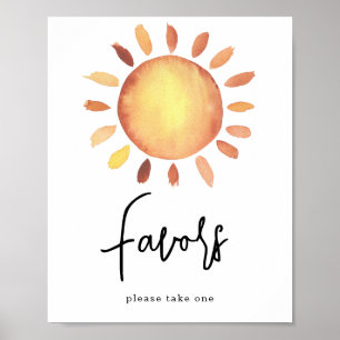 Sunshine Thank you / Favours  Poster