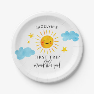 Sunshine Theme 1st Birthday Party  Paper Plate