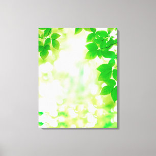 Sunshine through leaves, close-up canvas print