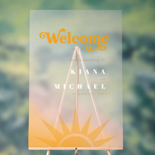 Sunshine Typography Mariage Welcome Program ID1048