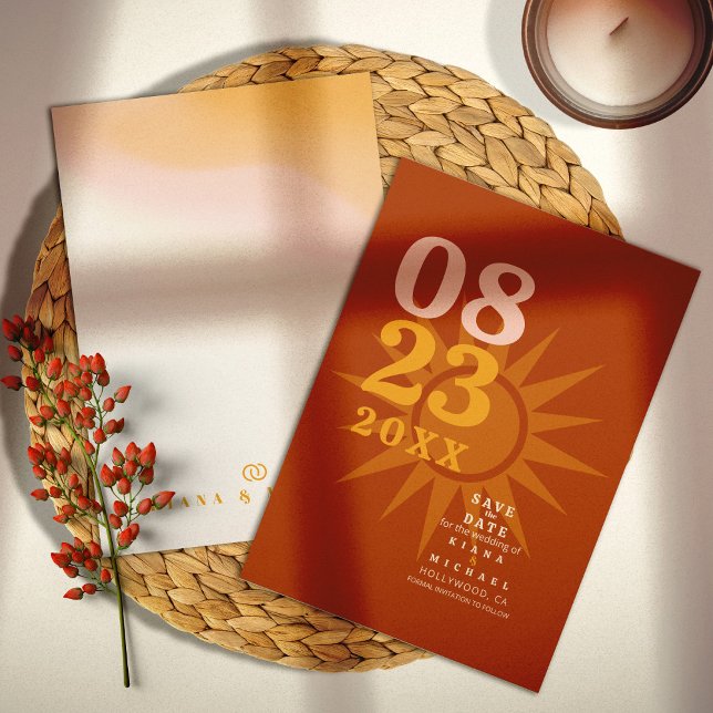 Sunshine Typography Wedding Brick ID1048 Save The Date (Creator Uploaded)