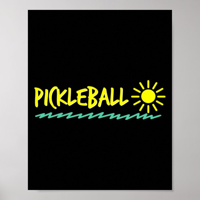 Sunshine waves and pickleball long sleeve  poster (Front)