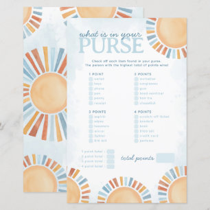 Sunshine What's in Your Purse Baby Shower Game