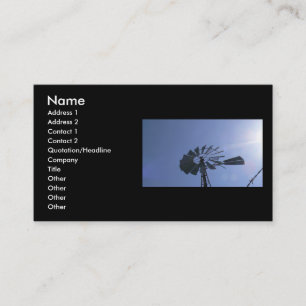 Sunshine Windmill Business Card
