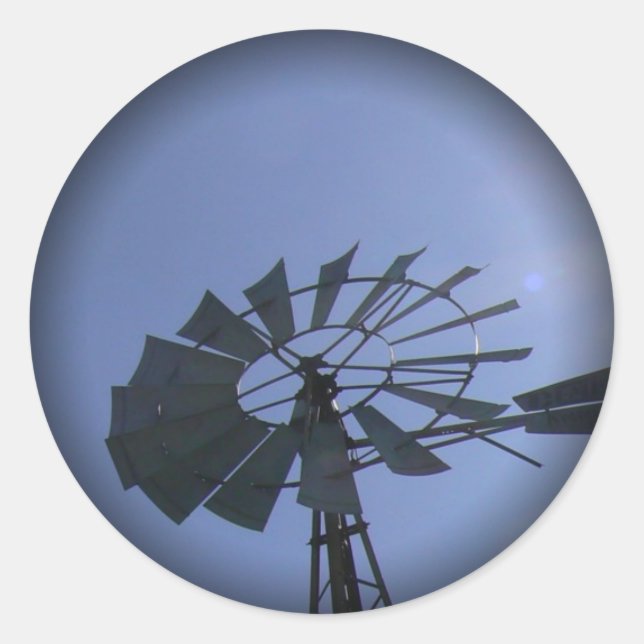 Sunshine Windmill Classic Round Sticker (Front)
