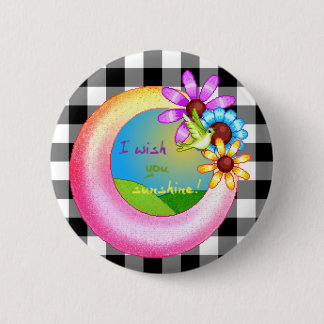 Sunshine Wish Pixel Art 2 Inch Round Button