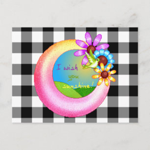 Sunshine Wish Pixel Art Postcard