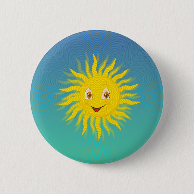 Sunshine With Circular Lines 2 Inch Round Button (Front)