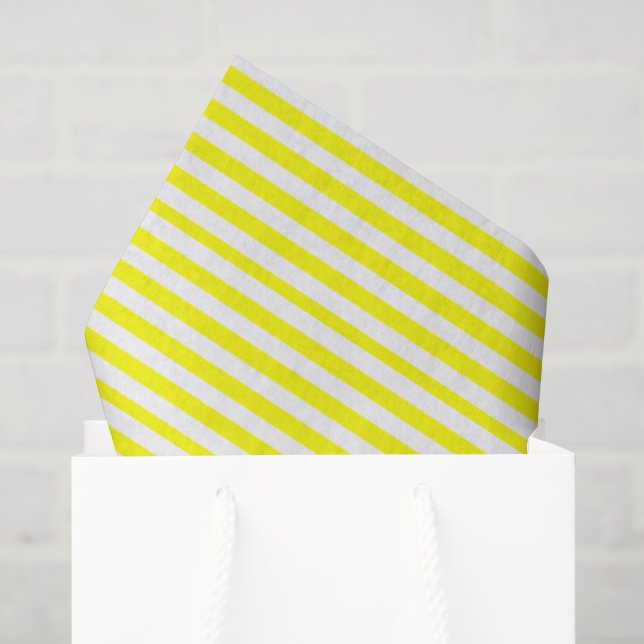 Sunshine Yellow and White Striped Tissue Paper (Gift Bag)