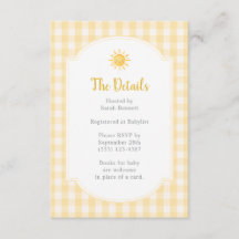 Sunshine Yellow Baby Shower Details
