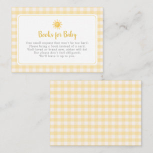 Sunshine Yellow Books for Baby Enclosure Card