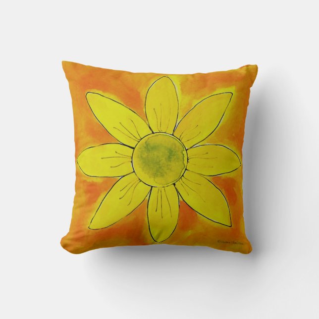 Sunshine Yellow Daisy - Coussin (Recto)