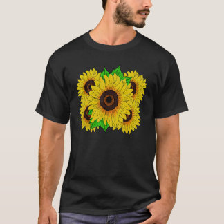 Sunshine Yellow Flower Blossom Florist Hippie Sunf T-Shirt