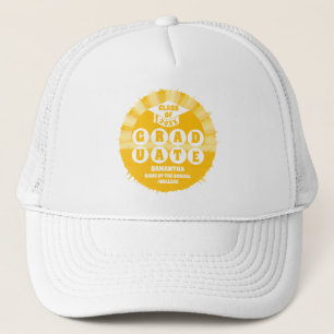 Sunshine Yellow Graduation Trucker Hat