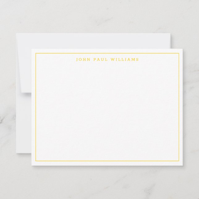 Sunshine Yellow Modern Professional Thin Border Card (Front)
