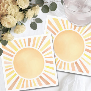 Sunshine Yellow Orange Sun Napkin