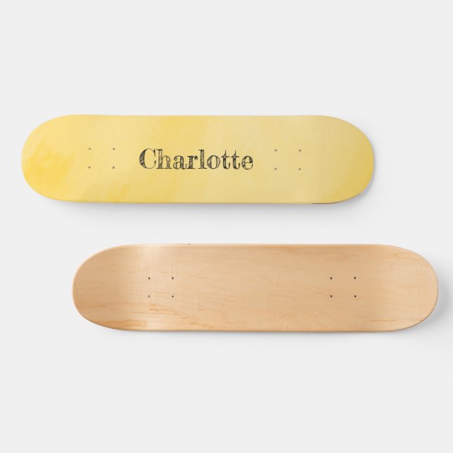 Sunshine Yellow Pink Skateboard (Horz)