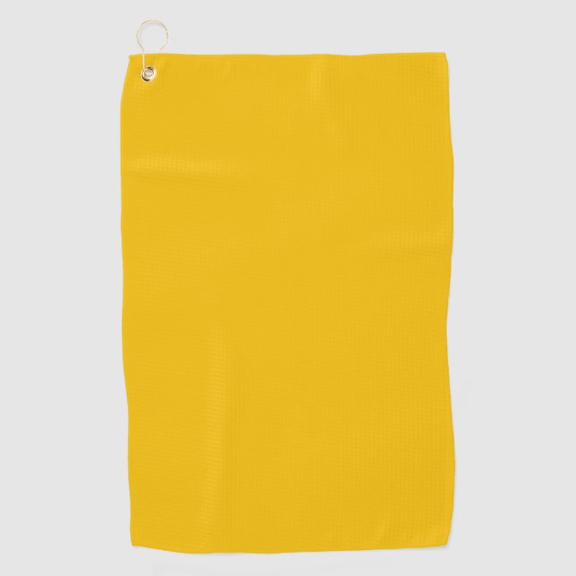 Sunshine Yellow Solid Colour Golf Towel (Front)