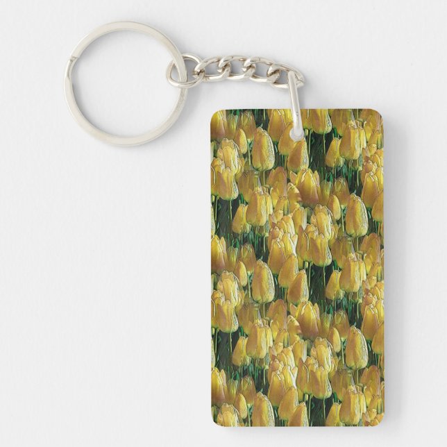 Sunshine Yellow Tulips Keychain (Front)