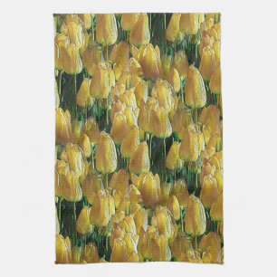 Sunshine Yellow Tulips Kitchen Towel