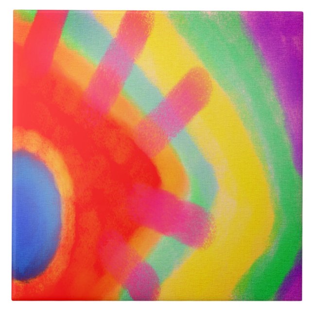 Sunspot Abstract Digital Painting Tile (Front)