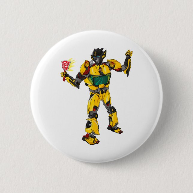 Sunstreaker Transformers Design Sticker  2 Inch Round Button (Front)